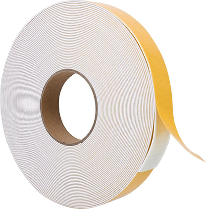 ToLanbbt White Door Window Weather Stripping Self Adhesive Foam Tape High Density Foam Sealing Strip Window Insulation Weatherproof Gasket Tape for Doors and Windows (1/2" W X 1/8" T X 16.5')