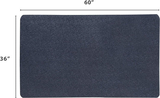 VersaTex Multi-Purpose Recycled Rubber Floor Mat for Indoor or Outdoor Use, Utility Mat for Entryway, Tool Bench, Garage, Under-Sink, Patio, and Door Mat; 36" x 60", Black