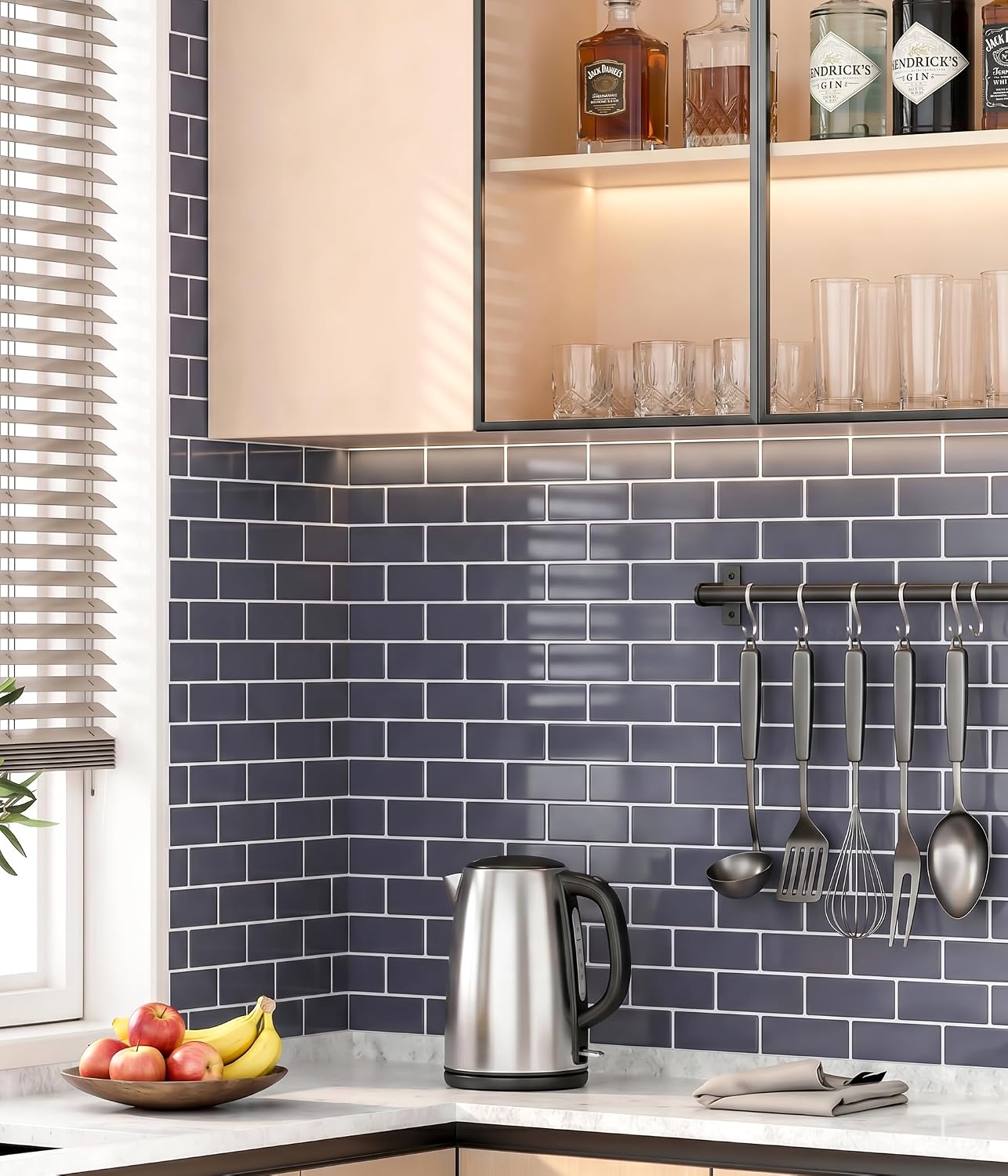 Yoillione Peel and Stick Backsplash for Kitchen: Self Adhesive Wall Tiles for Bathroom - Vinyl Thick Back Splash Tile (10, Light Coffee)