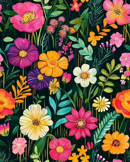 BOKEBEVE Watercolour Floral Peel and Stick Wallpaper Boho Vibrant Contact Paper Renter Friendly Wall Paper for Countertop Cabinet Wall Shelf Liner Removable Blue Colorful 17.5 x 118In