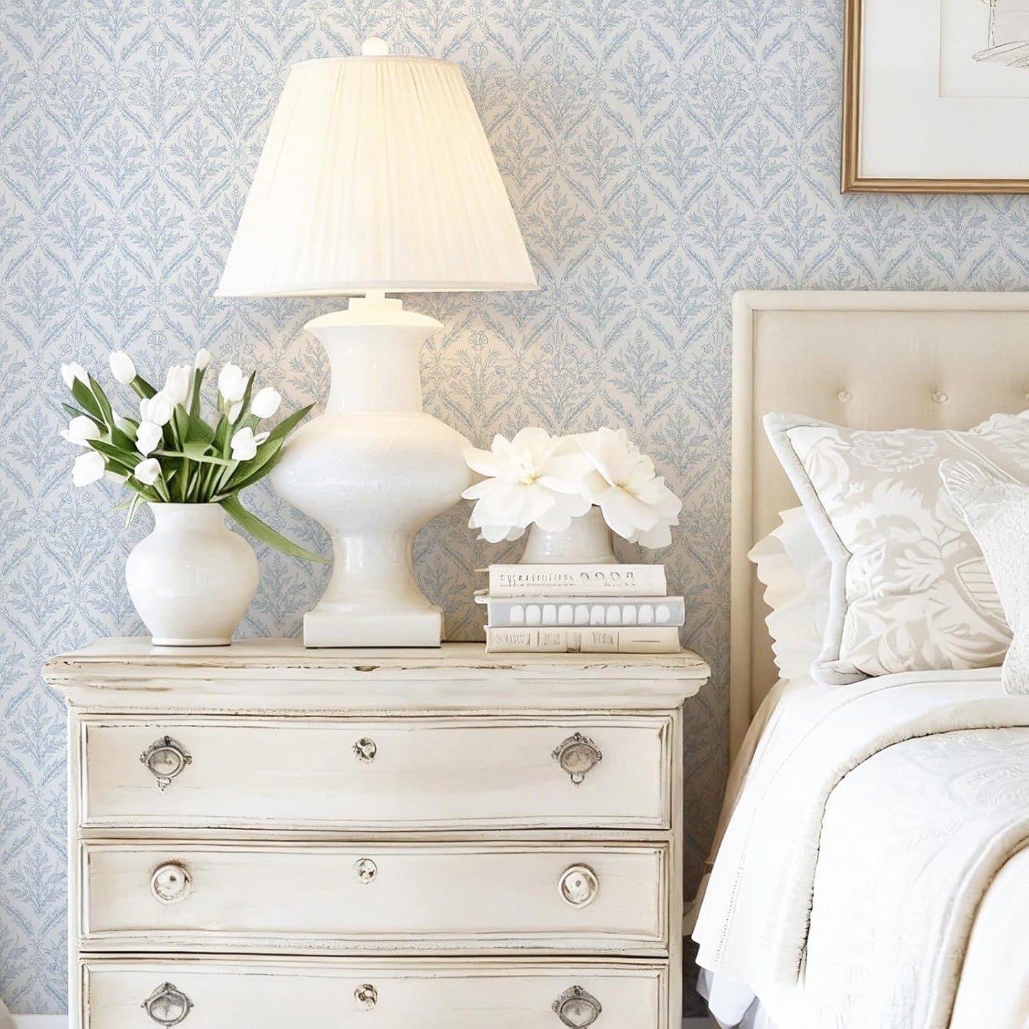 YXTII 17.3" × 78.7" Vintage Wallpaper Peel and Stick Self Adhesive Removable Neutral Wallpaper for Bedroom Drawers Cabinets