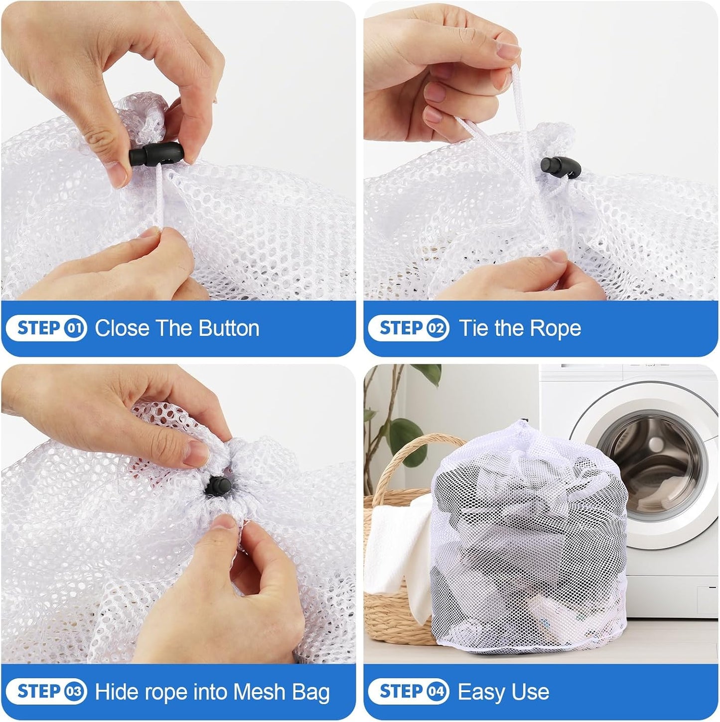 3 Pack XXL Mesh Laundry Bags for Delicates, Extra Large Laundry Wash Bags for Clothes,Bed Linen,Toys with Drawstring Closure Sturdy(3 XXLarge 28 x 26 Inches)