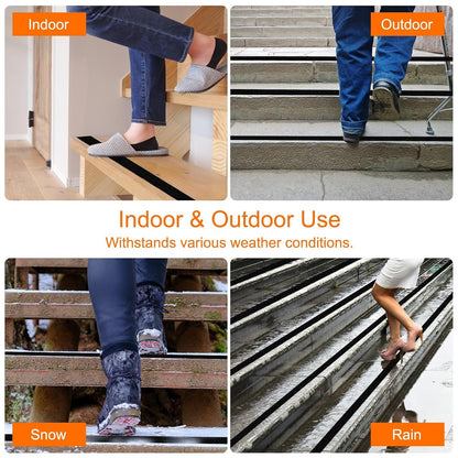HARFINGTON Anti Slip Traction Tape 2" x 16.4ft Waterproof Non-Slip Grip Tape High Friction Weather Resistant Non Skid Stair Treads Tape for Indoor Outdoor Stair Steps, White