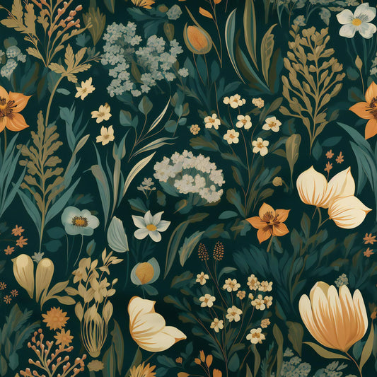 Orainege Vintage Floral Peel and Stick Wallpaper Boho Floral Contact Paper 17.3in x118.1in Flower Wallpaper Peel and Stick Flower Self Adhesive Wall Paper for Bedroom Removable Decorative