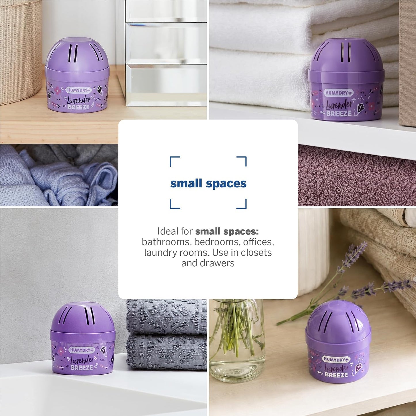 HUMYDRY Moisture Absorber Device, Mini 12-Pack,12.6oz, Green Apple Scent | 2-in-1 Moisture Absorber, Air Freshener Device, Dual-Function, Closets, Bathrooms, Small Spaces, Each Mini Lasts 4 to 6 Weeks