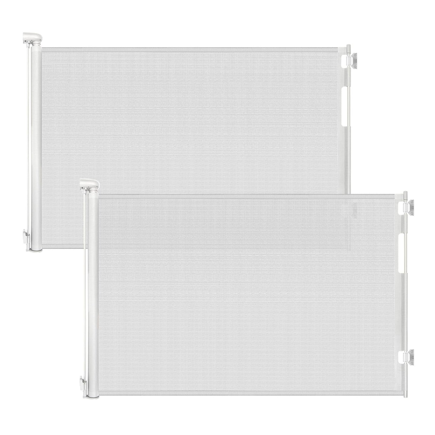 Retractable Baby Gate for Stairs and Doorways, 55" Wide x 33" Tall Mesh Dog Gate for Indoor & Outdoor Use, Safety Gate for Babies and Pets, Child Gates for Hallways, Hardware Mounted, Black