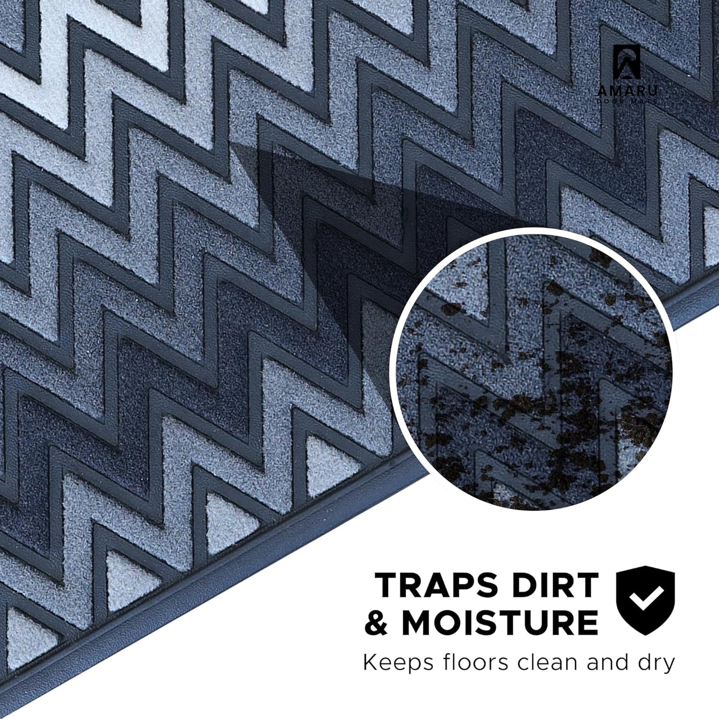 Extra Durable, Superior Absorption, Front Door Mat for Outdoor & Indoor - Welcome Mat for Entryway, Entrance, Patio, Porch - Waterproof, Non-Slip Backing, Coarse Fibers (Scales,17x29)