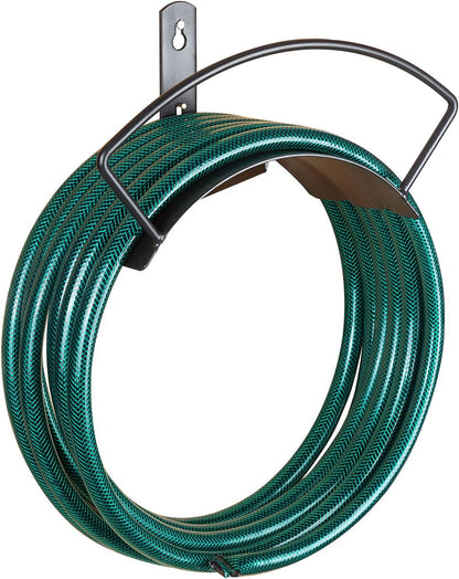 Eastrans Wall Mounted Garden Hose Holder Hold 125ft 3/4" Hose, Durable and Heavy Duty Rust-Free Hose Hanger for Water Hose, Keep Your Backyard Neat and Clean,Brown