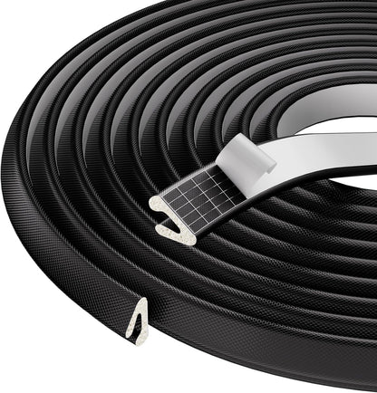 V Shape Thin Foam Weather Stripping Door Frame Seal Strip 19.7FT White, Draft Stopper, Insulation Winter, Weatherstripping, Gap Sealing, Soundproofing, Self-Adhesive Used for Exterior Front Door Side
