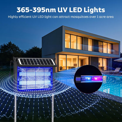 OnBeam Solar Bug Zapper Outdoor, 4500V Mosquito Zapper Fly Trap for Patio | 10W Solar Panel, IPX5 Waterproof, Auto Mode, Solar Powered, USB C Charging, Electric Rechargeable Mosquito Killer for Garden