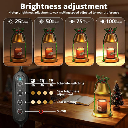 Candle Warmer Lamp with Timer & Dimmable 4-Level Brightness - Adjustable Height,for New Home Bedroom, Gifts for Women(Blue)