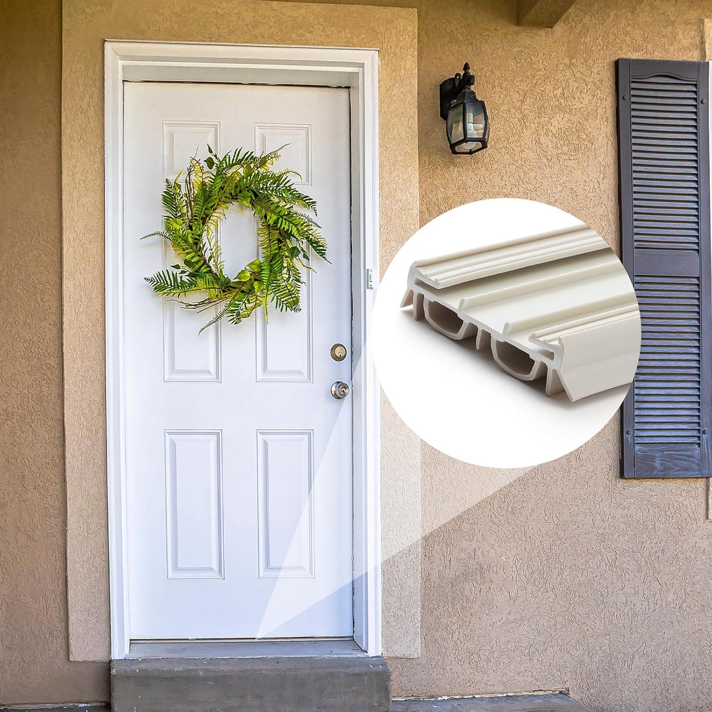 Pushglossy 2 Pack Slide on Door Sweep 35-3/4 Inches Double Bulb Weatherstrip Bottom Seal Compatible with Taylor Door for Energy Efficiency and Draft Protection