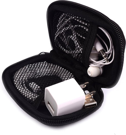 Black Universal Neoprene Zipper Headphone Headset Dock Charger Cable Organizer Electronics Accessories Case Various USB, Mp3, Charge, Cable organizer Pouch