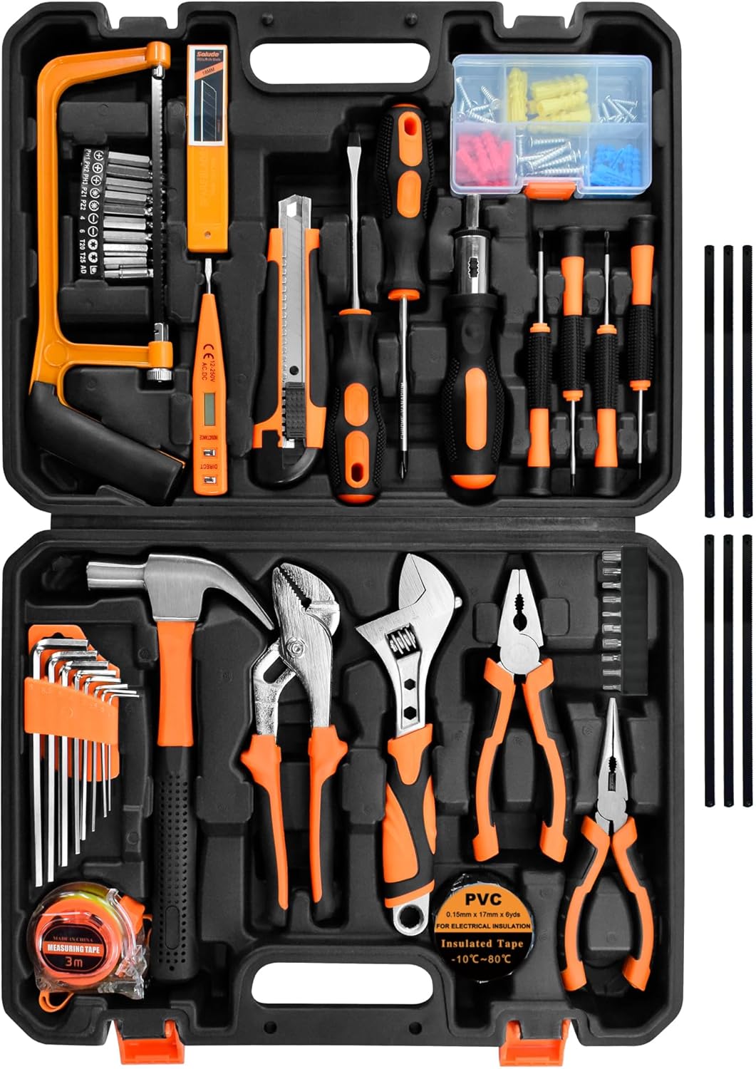 Tool Set, Home Repair Tool Kit for Men Women College Students,Household Basic Hand Tool Sets with Case for Home Maintenance,Dorm Essentials and DIY Projects