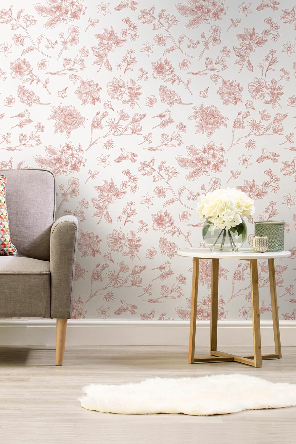 Safiyya Peel and Stick Wallpaper Floral Green and White Leaf Contact Paper for Cabinets 17.3"x 78.7" Self Adhesive Removable Wallpaper for Bathroom Renter Friendly Wall Paper Vinyl Roll