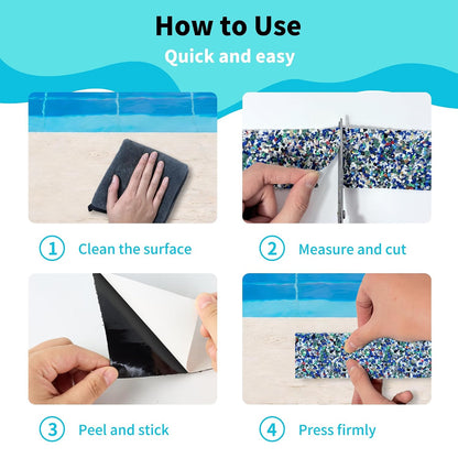 Waterproof Anti-Slip Traction Tape | 2" x16.5 FT | Heavy-Duty EPDM Rubber, Strong Grip & Barefoot Gentle | Indoor & Outdoor Solution: Poolside, Bath, Ramps, Stairs, Board Steps
