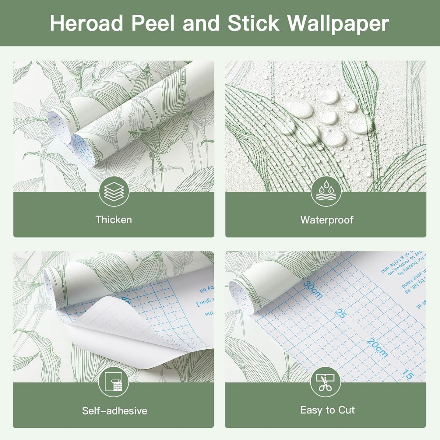 Heroad Boho Peel and Stick Wallpaper Beige Renter Friendly Wall Paper Peel and Stick Modern Contact Paper Neutral Geometric Wallpaper for Bedroom Bathroom Cabinets Decor Vinyl Waterproof 17.3"x78.7"