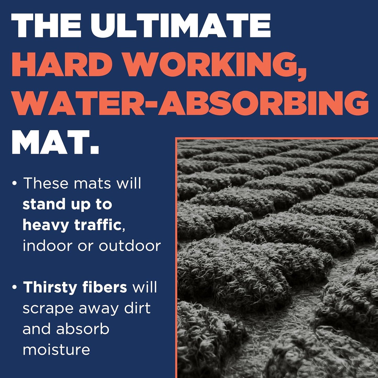 Artisan Entry Indoor Mats for Entryway, Durable & Easy to Clean Tray for Boots, Anti-Slip & Water-Resistant for Front Room, Made in The USA, 15" x 36", Blue, by Mats Inc.