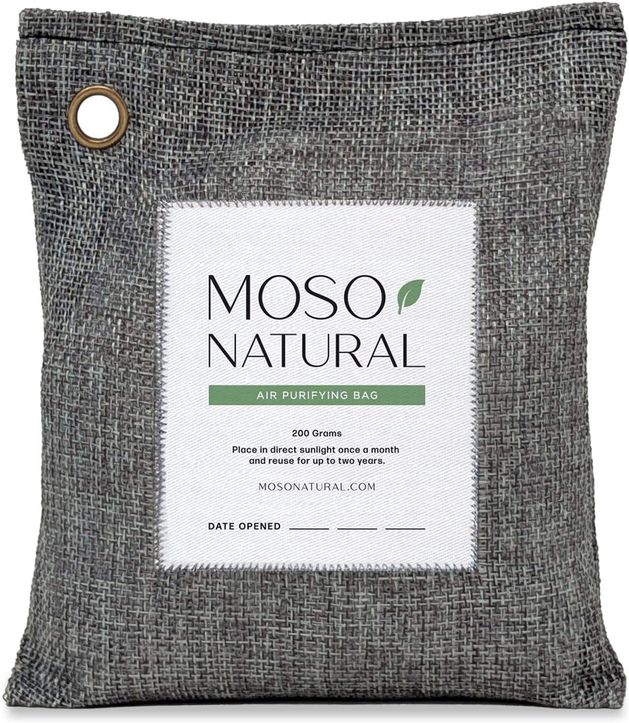 Moso Natural Air Purifying Bag 200g (3 Pack) HGTV Editor's Pick | Premium Bamboo Charcoal Odor Absorber for Home & Car | Closet Odor Eliminator & Car Air Freshener | Long Lasting Charcoal Bags