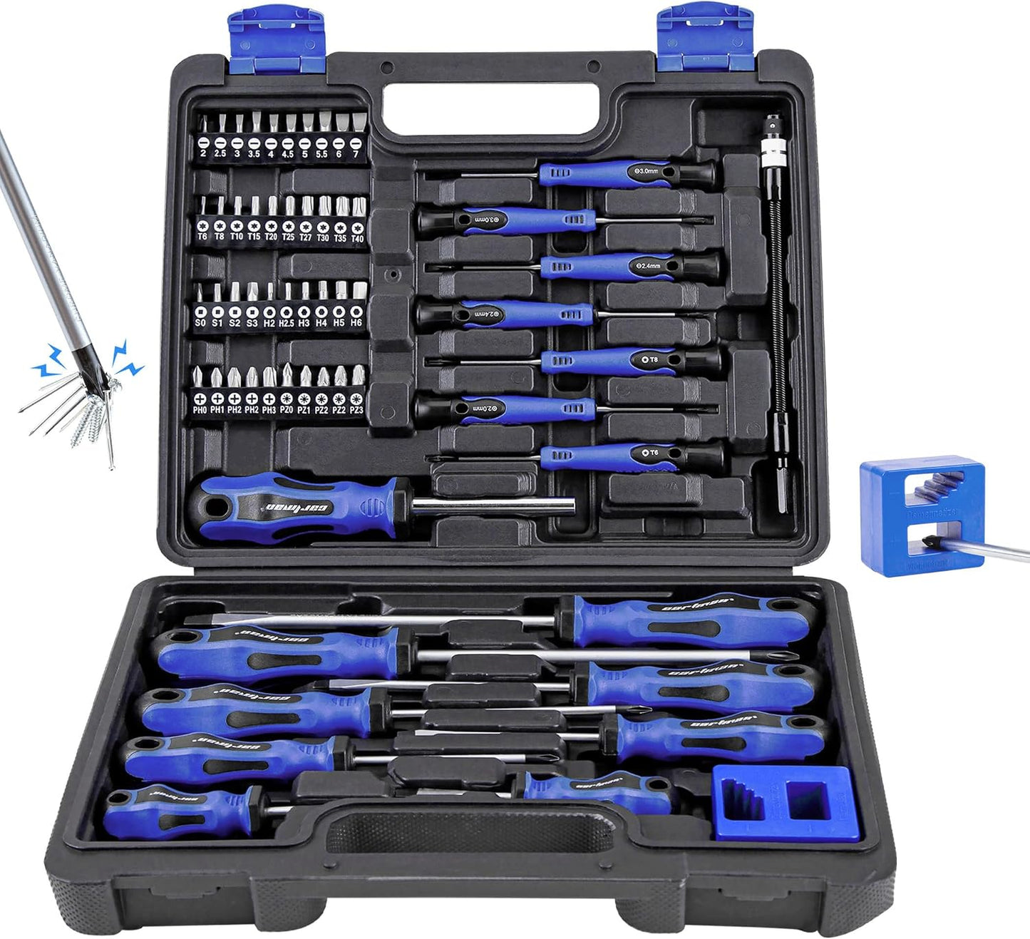 CARTMAN 59-Piece Precision Screwdriver Tool Set Magnetic Repair Storage Box | Precision screwdriver set with magnetizer for home, bicycle, office equipment, car repairs, electronics, and micro screw uses