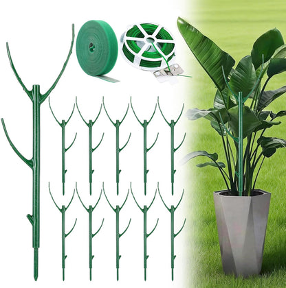 10 Pack Stackable Plant Support Stakes - Climbing Support for Indoor & Outdoor Use - Garden Accessories for Monstera, Pothos, Philodendron - Aesthetic Alternative to Moss Poles & Trellises