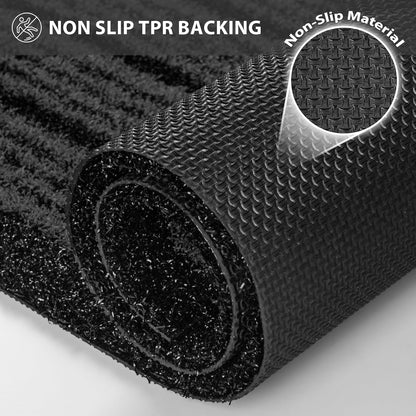 Outdoor Front Door Mat 32" x 48", Dirt Trapping Outside Entrance Rug, Non Slip Shoe Scraper, Heavy Duty Commercial Rug for Patio, Garage, Traffic Area, Office, Roll Packing