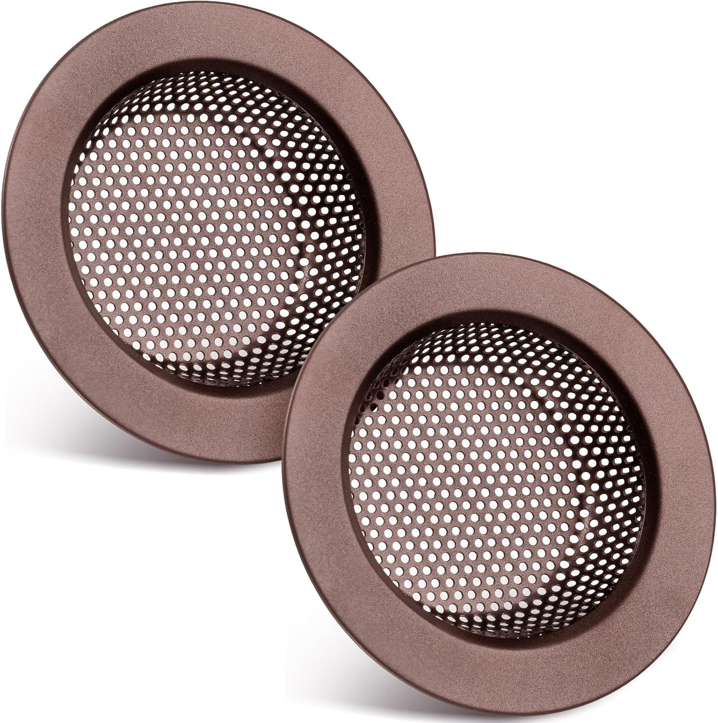 Retisee 2 Pcs Sink Strainer Stainless Steel Kitchen Sink Drain Strainer Basket Cover Mesh Hair Food Catcher, Large Wide Rim of 4.4 Diameter(Brushed Silver)