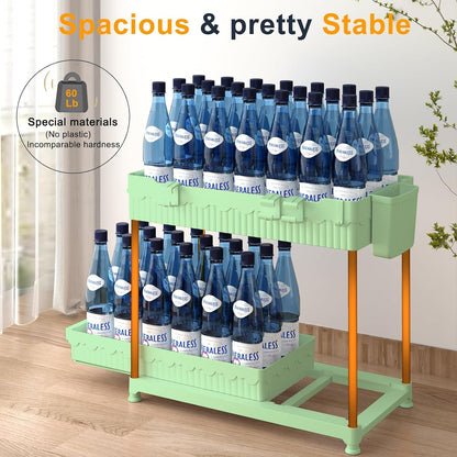 Sevenblue 3-Pack 2-Tier Under Sink Organizers with Sliding Drawers | Multi-use kitchen & bathroom storage, 12.8 inch black cabinet organizer, space-saving sliding drawer design.