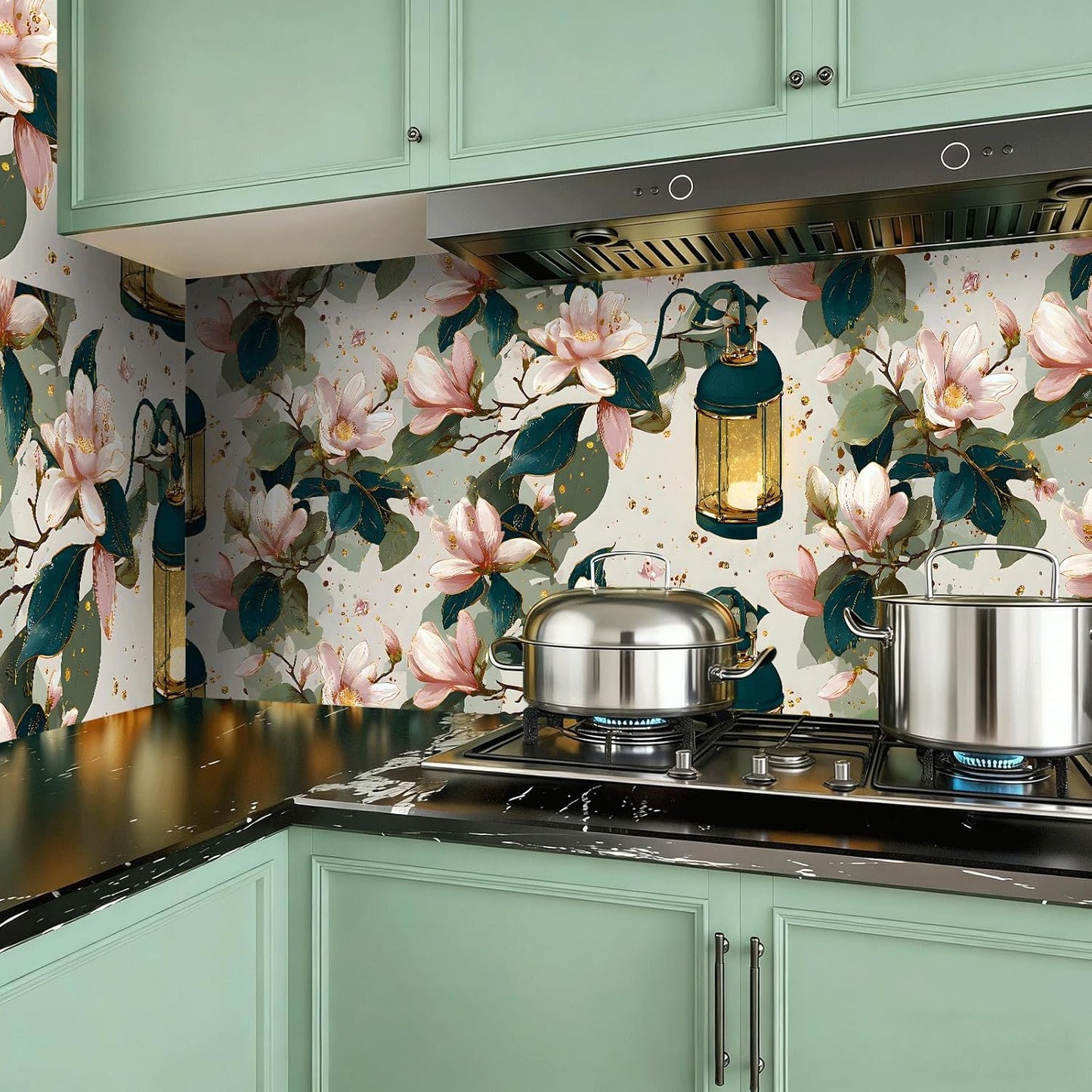 Peel and Stick Wallpaper, Soft Wildflower Botanical Contact Paper, PVC Vinyl Removable Wall Covering, Waterproof Easy-Clean, No Residue Renter Friendly, Neutral Decor, 39.4x17.3 in (Flowers2)
