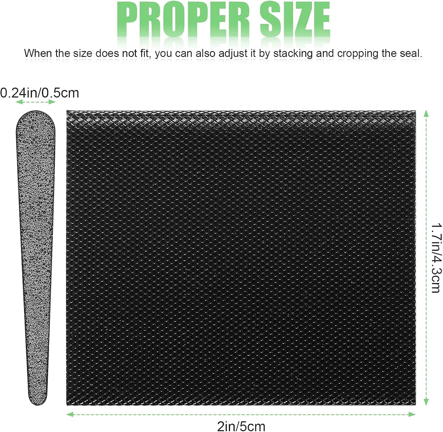 Jetec 6 Peices Self-Adhesive Door Corner Seals, Gap Filler Seal Strip Weather Stripping Draft Stopper Door Frame Seal Corner Foam for Weather Protection Isolation of Noise(Black)