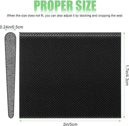 Jetec 6 Peices Self-Adhesive Door Corner Seals, Gap Filler Seal Strip Weather Stripping Draft Stopper Door Frame Seal Corner Foam for Weather Protection Isolation of Noise(Black)