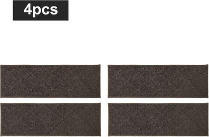 COSY HOMEER Edging Stair Treads Non-Slip Carpet Mat 28inX9in Indoor Stair Runners for Wooden Steps, Edging Stair Rugs for Kids and Dogs, 100% Polyester TPE Backing(4pc, Beige)