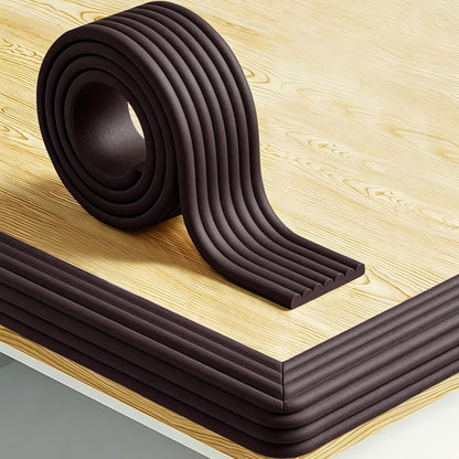 Edge Protector for Baby Proofing,Soft Foam Safety Bumper,Strong Adhesive Edge Guard Strip,Furniture Fireplace Table Cabinet Safety Cover for Baby,3.14in x 6.56ft,Black