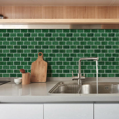 10 Sheets Peel and Stick Backsplash Tiles, Marble Look Wall Tiles for Kitchen and Bathroom, Livingroom, 12"x12", White, Waterproof Vinyl