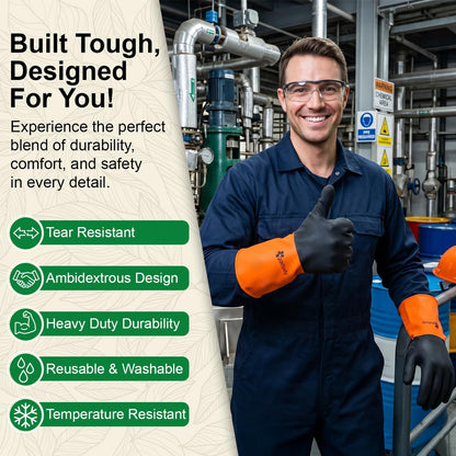 Gastody™ - Chemical Resistant Gloves, Reusable,Heavy Duty Safety Work Gloves,Resist Acid,Oil,Alkali - S-M-L-XL-XXL Size