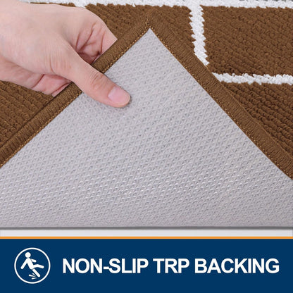 Finchitty Indoor Door Mat, Dirt Resistant and Absorbent, Low-Profile, Non-Slip, Washable Inside Floor Mats for Front Door, Back, and Entrance, 32" x 20", Grey