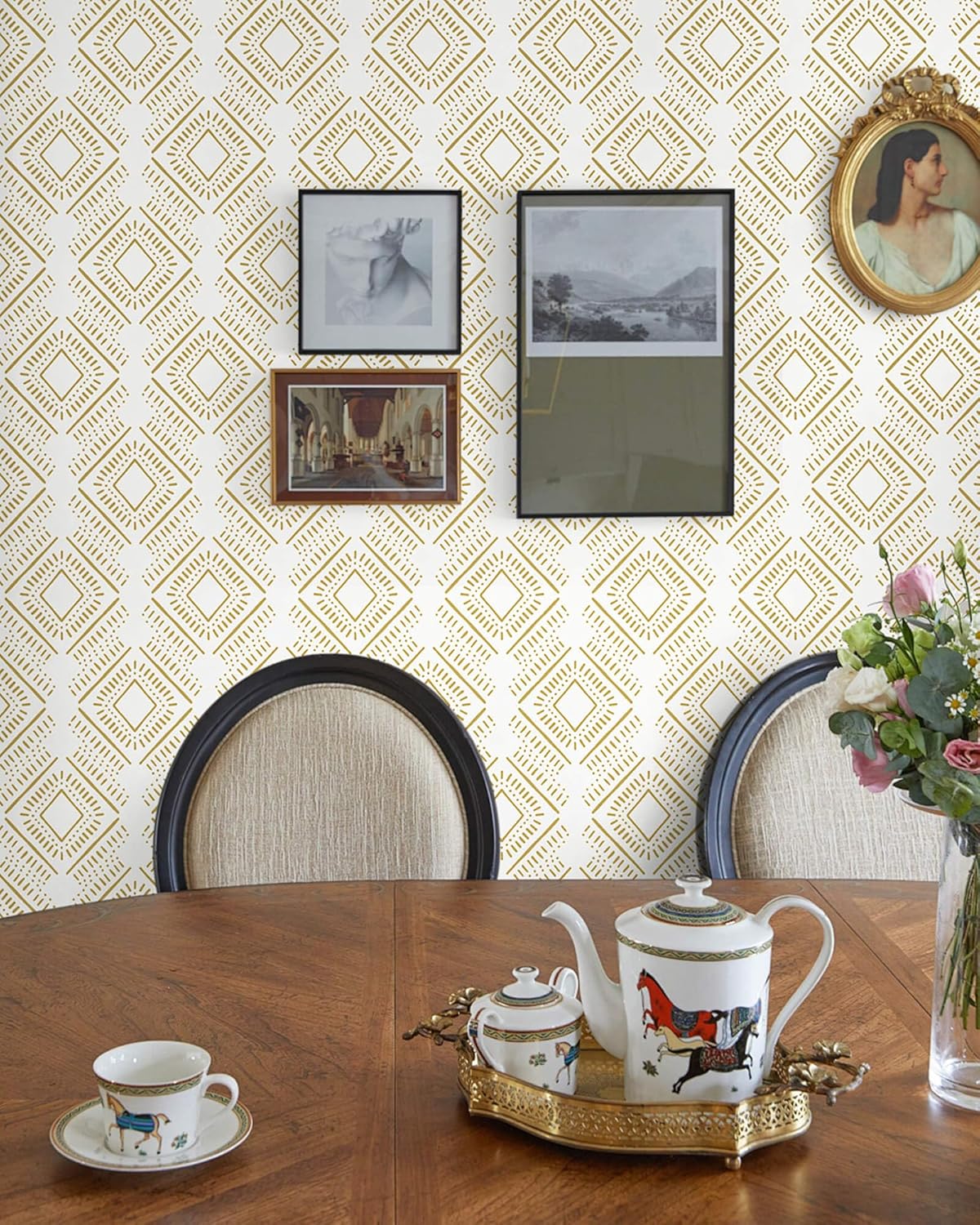 Heroad Boho Peel and Stick Wallpaper Beige Renter Friendly Wall Paper Peel and Stick Modern Contact Paper Neutral Geometric Wallpaper for Bedroom Bathroom Cabinets Decor Vinyl Waterproof 17.3"x78.7"