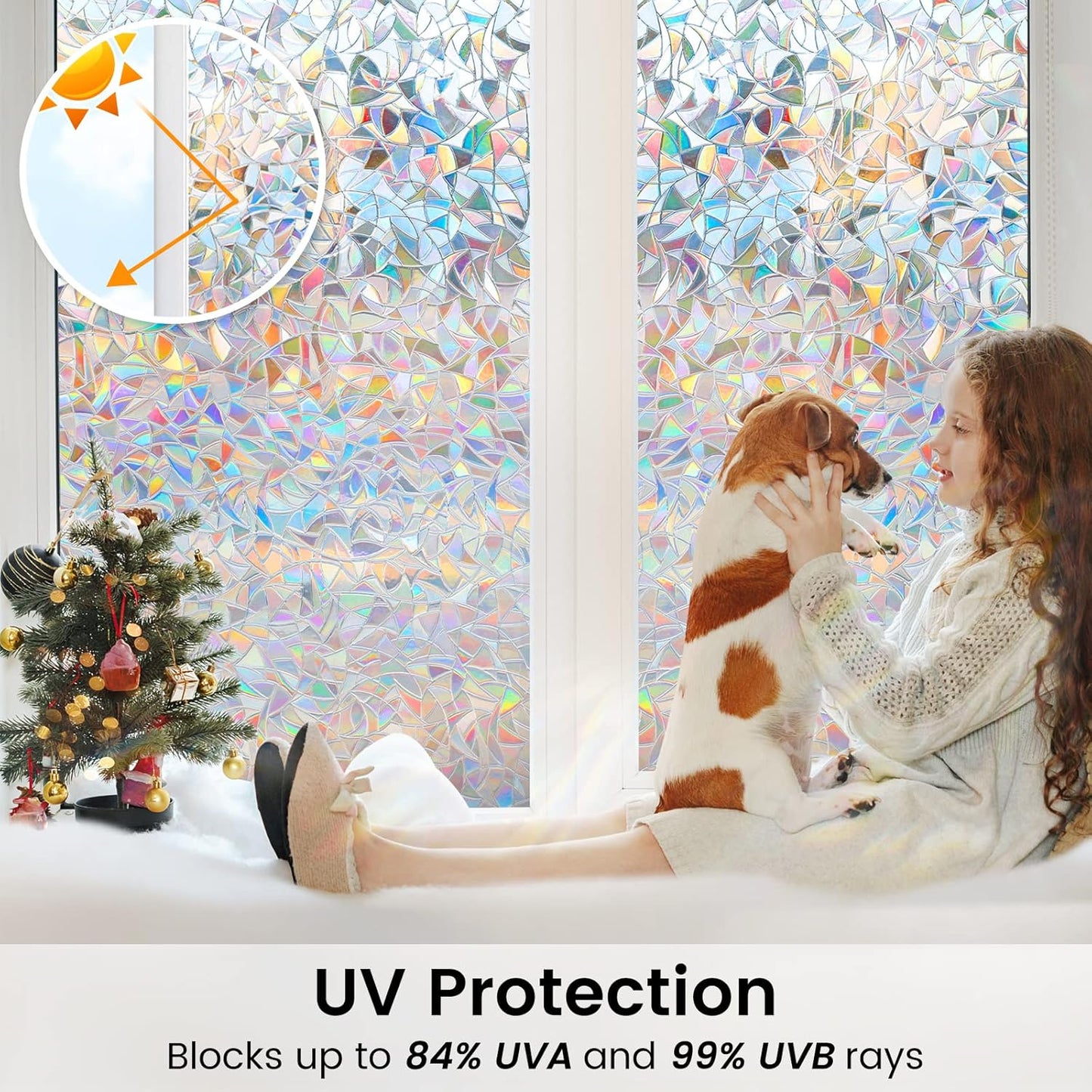 DOWELL Window Privacy Film, Frosted Glass Window Film, Static Cling Non-Adhesive Glass Clings, Sun Blocking Opaque Coverings, Reusable Door Stickers for Bathroom Home Office, Pure, 17.5" x 78.7"