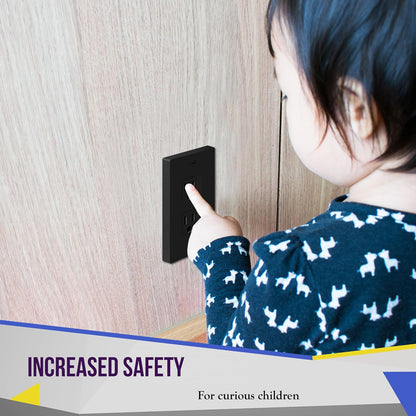 ENERLITES Child Proof Outlet Cover, Self-Closing, Fits Both Duplex and Decorator Outlet, Safety Design, Tamper-Resistant Socket Plug for Receptacle, Size 4.68" x 2.93", 8800-TR, White 6 Pack