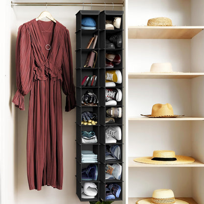 Simple Houseware 10 Shelves Hanging Shoes Organizer Holder for Closet, Grey