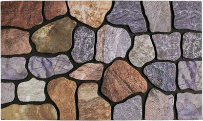 Cobblestone Front Door Mat & Entrance Rug - Waterproof, 18''x30'' Patio Rug, Dirt & Mud Trapper, Outdoor Welcome Doormat