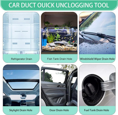 Auto Sunroof Drain Cleaning Tool, 120 Inch Long Flexible Tube Cleaning Brush, Extra Long Pipe Cleaners for Car Sunroof, Windshield Wiper Drain Hole, Trunk Drain & Sewer Maintenance