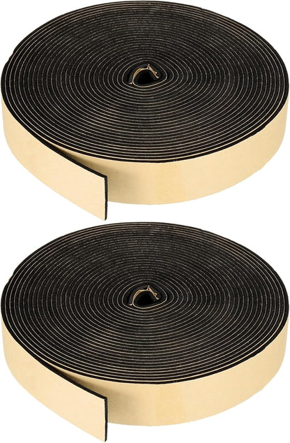 PATIKIL Foam Insulation Tape, 1-1/2" W x 1/8" t x 32.8FT Self Adhesive Weather Stripping Door Seal Strip for Door Window Air Conditioning, Black - Colors B