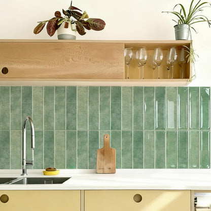 Alwayspon 10 Sheets 12x12inch Beige 3D Vinyl Backsplash Tiles, Self-Adhesive Peel and Stick Wall Tile Stickers Stick on Subway Tiles for Kitchen Bathroom Wall