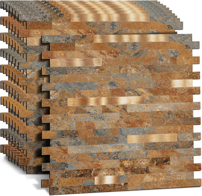 Midcard 10 Sheets Peel and Stick Backsplash PVC Wall Tile,for Kitchen Backsplash