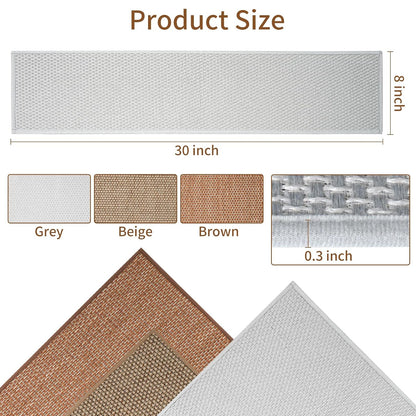 Carpet Stairs Runner for Wood Stairs, 30"x 30",Reusable Washable Self-Stick Stair Treads, for Indoor Steps, Non Slip for Kids Elders and Pets Stair Mats Residue Free, Beige 1-Pack