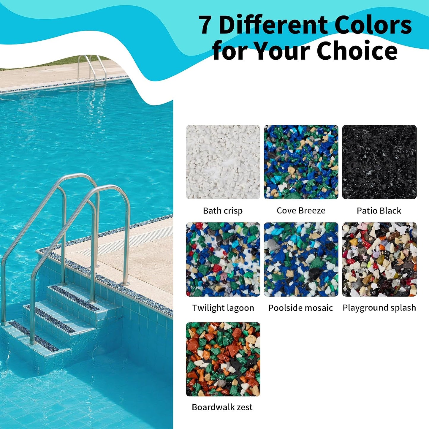 Waterproof Anti-Slip Traction Tape | 2" x16.5 FT | Heavy-Duty EPDM Rubber, Strong Grip & Barefoot Gentle | Indoor & Outdoor Solution: Poolside, Bath, Ramps, Stairs, Board Steps