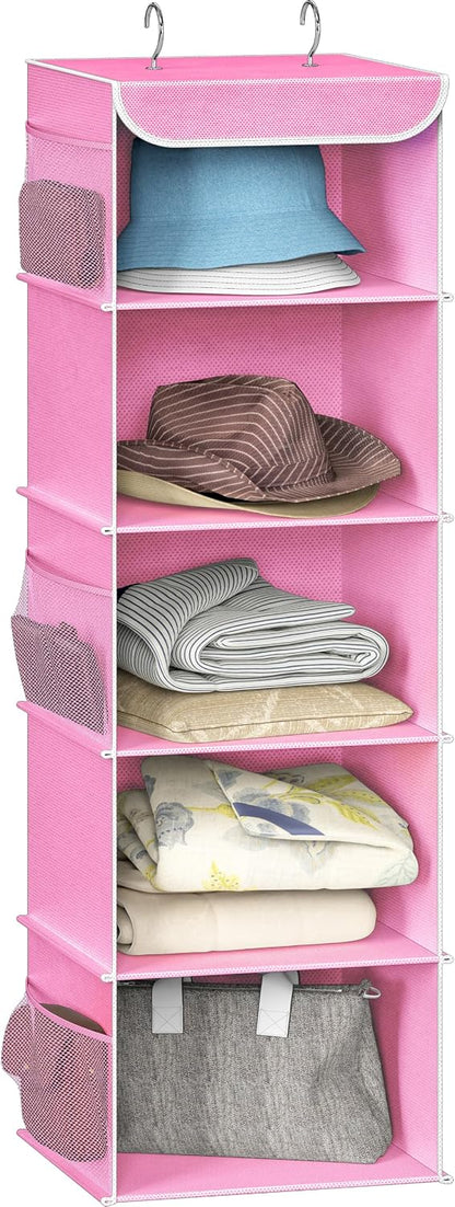 Simple Houseware 6 Shelf Hanging Closet Organizer, Gray