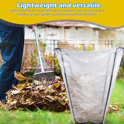 Garden Trash Bag Holder, Heavy Duty Metal Outdoor Leaf Bag Holder Stand Holds 30-45 Gallon Garbage Bags, Multi-Use Bag Holder Frame for Leaves Camping Yard Weeding Lawn Party (1)