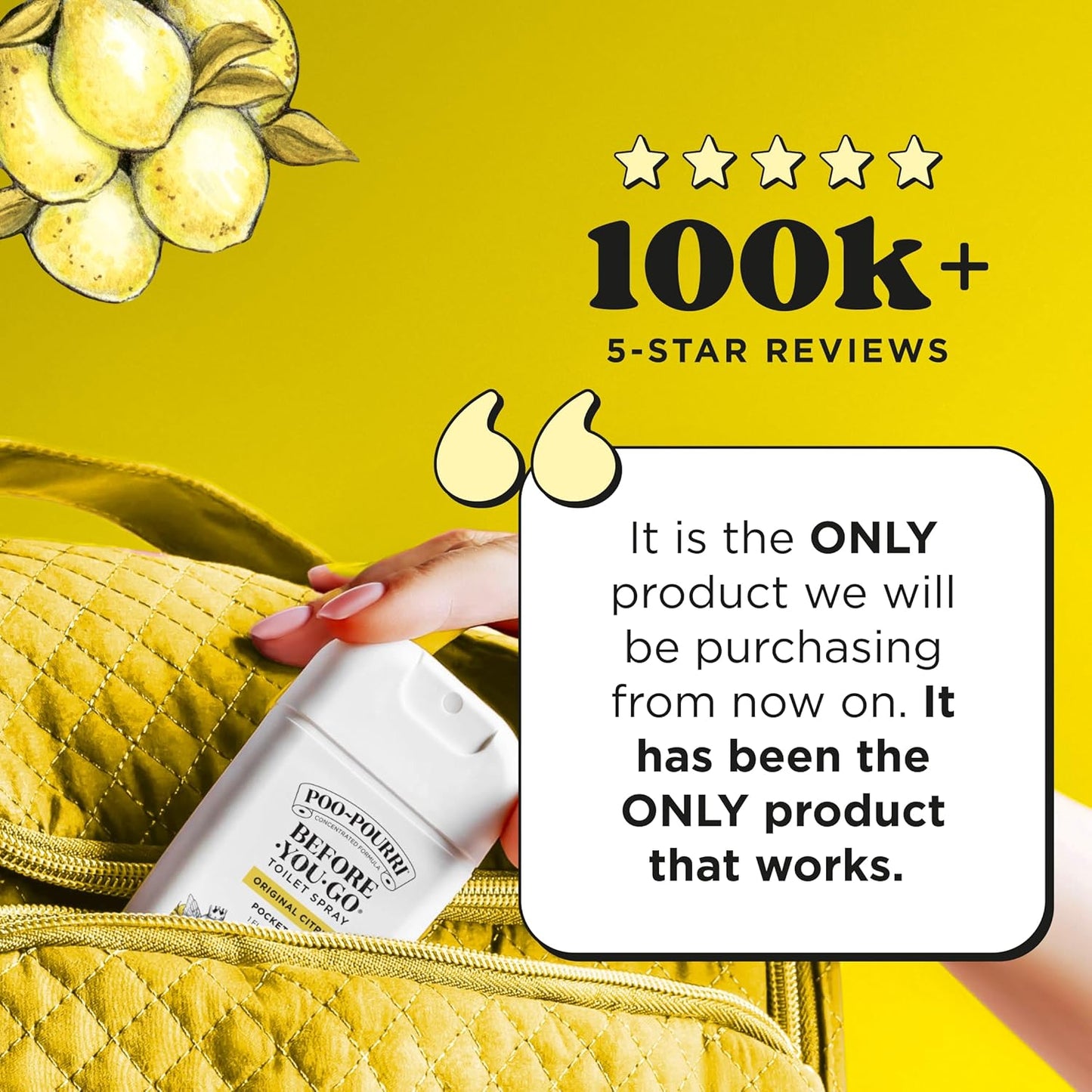 Poo-Pourri Before-You-Go Toilet Spray Refill, Original Citrus, 16 Fl Oz, Up to 800 Uses, Bathroom Odor Deodorizer with Essential Oils for Home or Work, Lemon, Bergamot and Lemongrass Scent